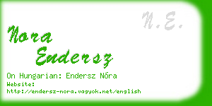 nora endersz business card