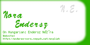 nora endersz business card